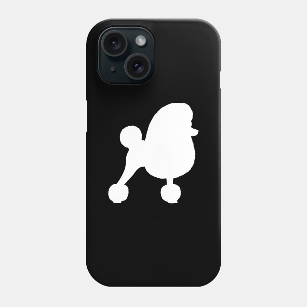 White Toy Poodle Silhouette Phone Case by Coffee Squirrel