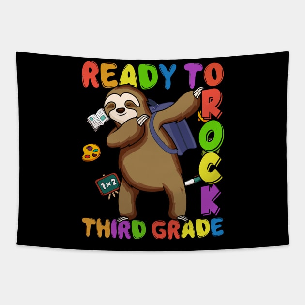 Dabbing 3rd Grade Sloth Back To School Tapestry by kateeleone97023