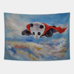Panda Superhero Tapestry