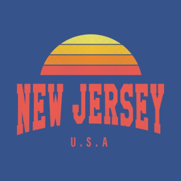 Disover New Jersey - NJ Retro Sunrise/Sunset - New Jersey - T-Shirt