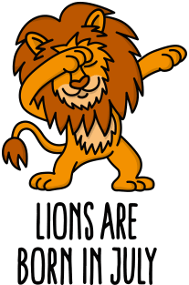 Lions are born in july dabbing Leo (lion) zodiac sign Magnet