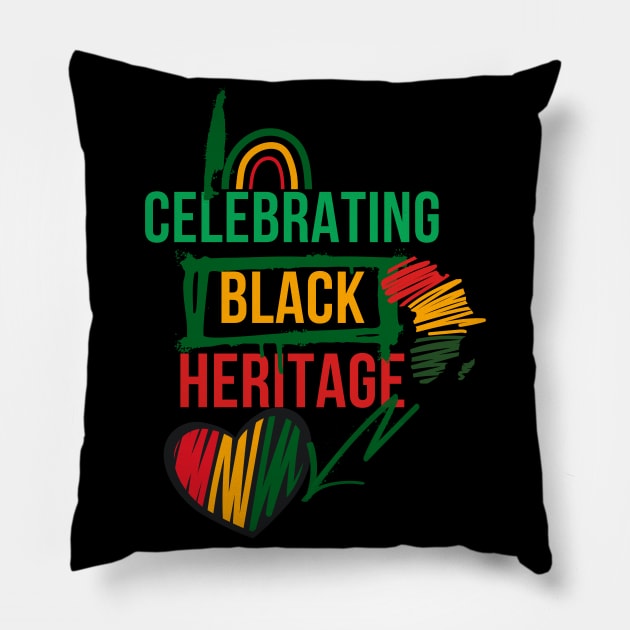 Black Heritage Celebration Pillow by Artisan