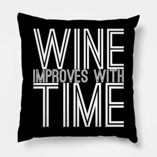 Funny wine improves with time Pillow