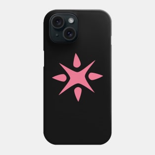 Large Geometric abstract snowflake in pink Phone Case