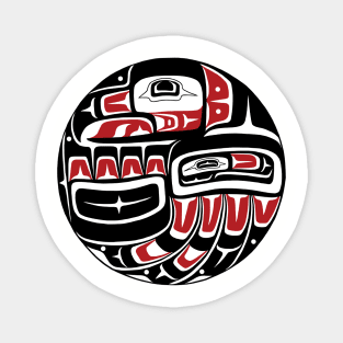 Tlingit Eagle round Magnet