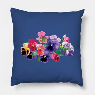 Pansies - Pastel Pansies Pillow