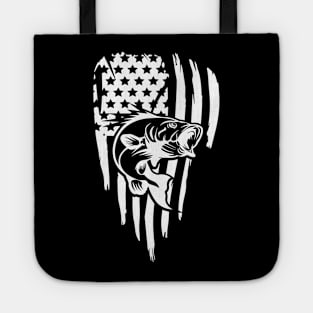 Bass American Flag White Tote