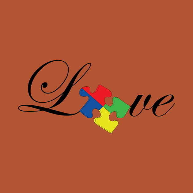 (Pocket) Autism Awareness Love Puzzle Piece by Stupid Coffee Designs