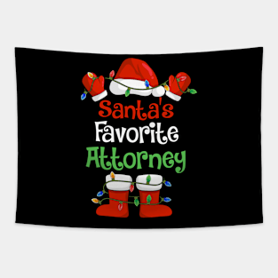 Santa's Favorite Attorney Funny Christmas Pajamas Tapestry