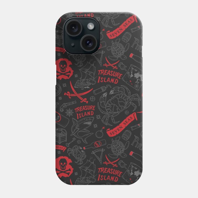 The Secret of Treasure Island Phone Case by runcatrun