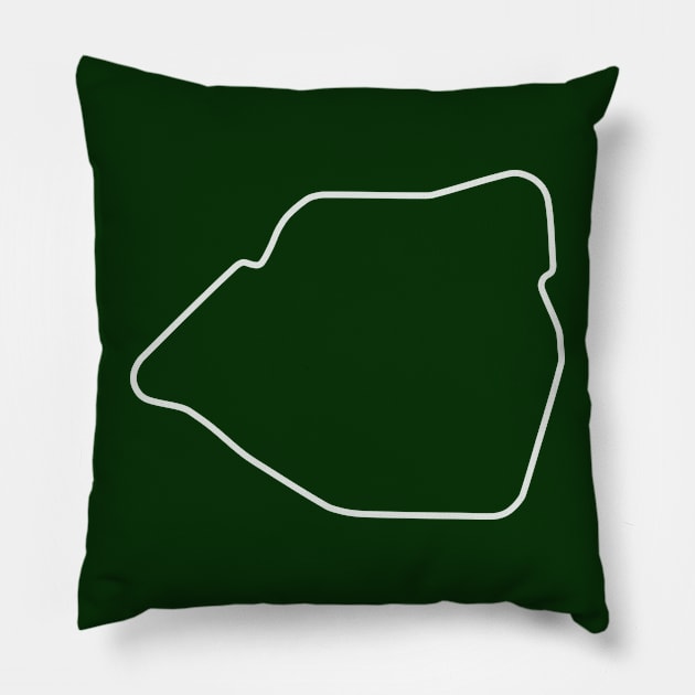 Castle Combe Circuit [outline] Pillow by sednoid