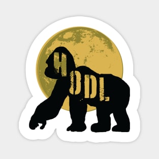 HODL Ape Gold Moon Magnet