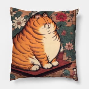 garfield in japanese style 5/12 Pillow