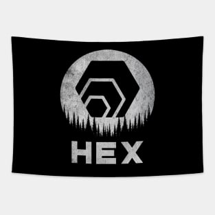 Vintage HEX Coin To The Moon Crypto Token Cryptocurrency Wallet Birthday Gift For Men Women Kids Tapestry