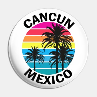 Cancun Sunset: A Vacation Poster Pin