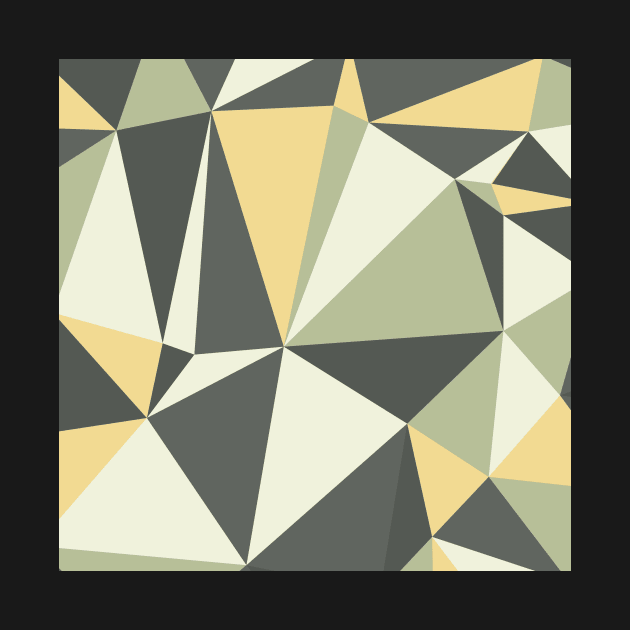 Modern Geometric Grey, Yellow and Olive by Blue-Banana