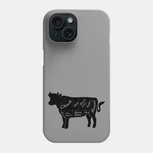 Meatlover's Cow Diagramm Phone Case