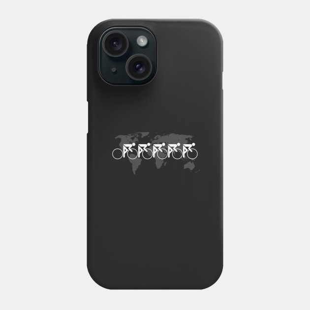 The Bicycle Race 3 White Phone Case by learningcurveca