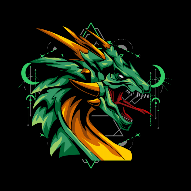 dragon head by SHINIGAMII