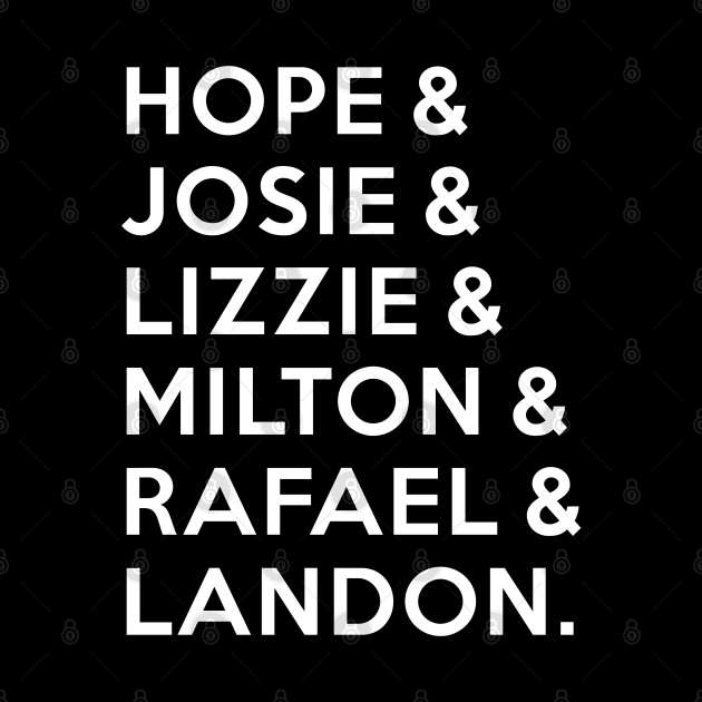 Legacies - Hope & Josie & Lizzie & Milton & Rafael & Landon by BadCatDesigns