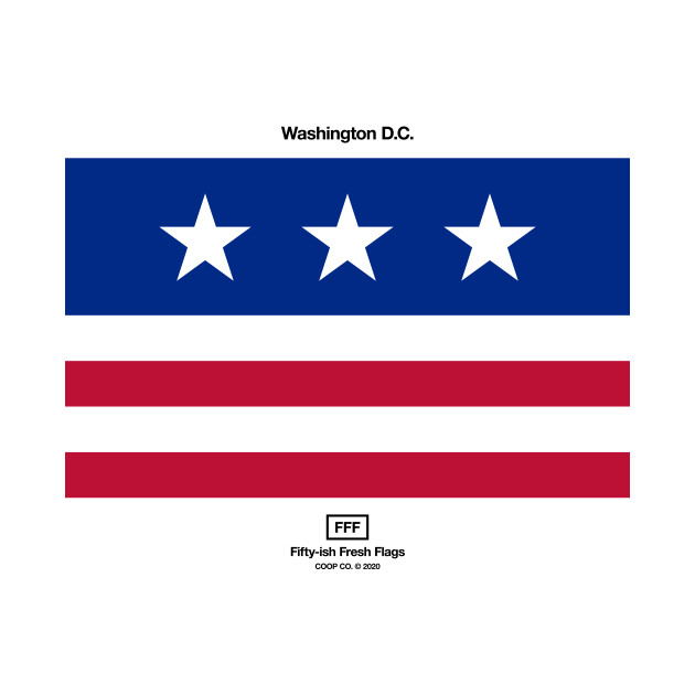 Fifty-ish Fresh Flags - Washington D.C. by coopdesignco