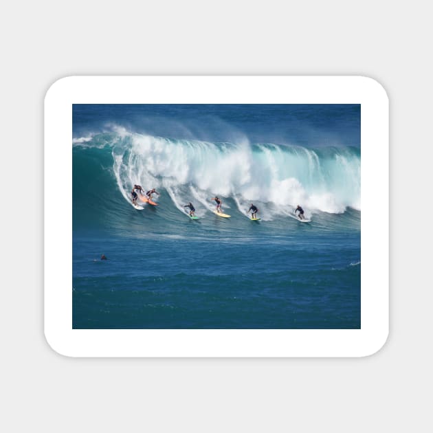 Waimea Bay Crowd Magnet by Sky Studio Hawaii