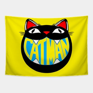 Vintage Inspired Cat Man Graphic Tapestry