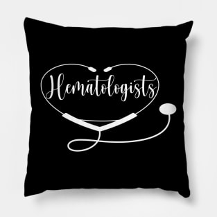 Hematologist Doctor Nurse with Love Heart Pillow