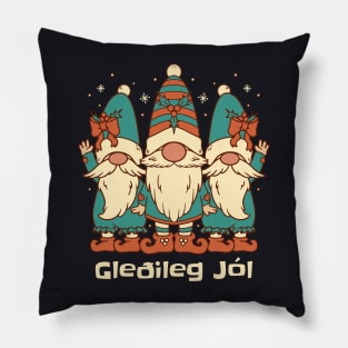 Merry Christmas in Icelandic Pillow