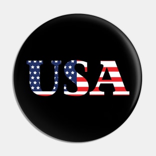 USA  Text on the American Flag Pin