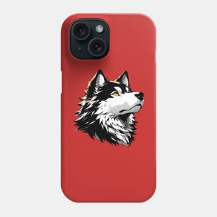 Stunning and Cool Karelian Bear Dog Monochrome and Gold Portrait for Father's Day Phone Case