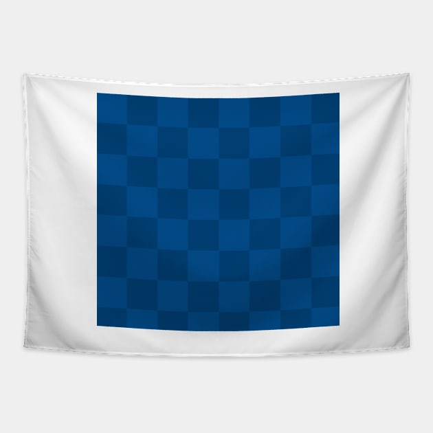 Everton Blue Checks Tapestry by Confusion101