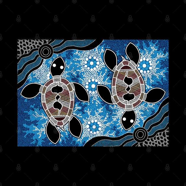 Aboriginal Art - Sea Turtles by hogartharts