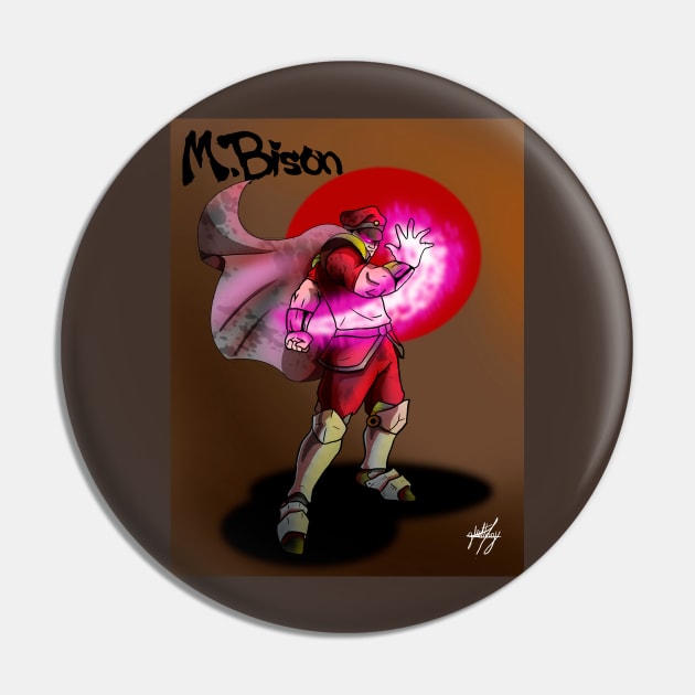 M. Bison Pin by MT Grafic Artist