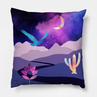 Purple Desert Night Pillow