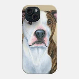 Brindle and White Pitbull Terrier Dog Phone Case