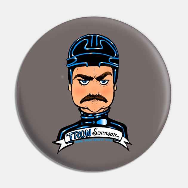 TRON Swanson Pin by GirlWhoDrewYou