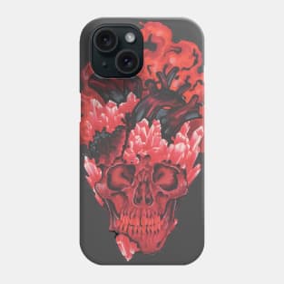 Red Crystal Skull Phone Case