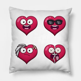 Funny Hearts Pillow