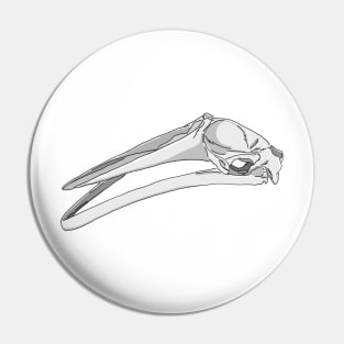 Minke Whale Skull Pin