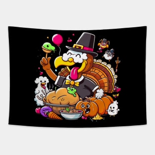 Funny Thanksgiving Dinner Tapestry