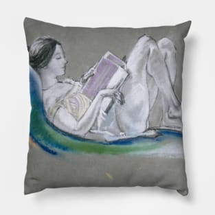 Reclining Woman by Arthur Bowen Davies Pillow