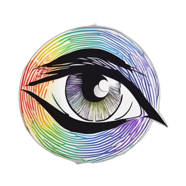 Color Spectrum Eye Artwork No. 549 by cornelliusy