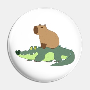 Capy & Croc Pin