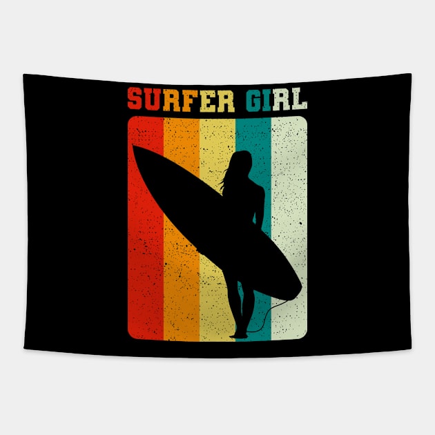 Surfer Girl Beach Sea Sun Travel Gift Tapestry by Delightful Designs