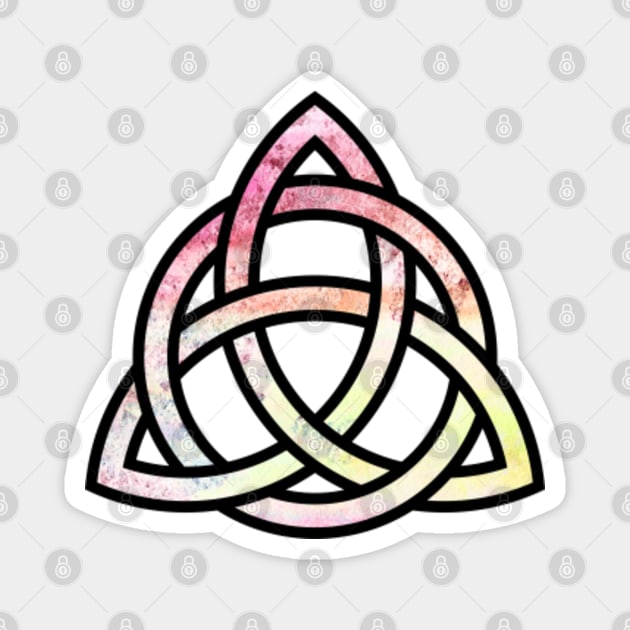 Celtic Trinity Knot Triquetra with Circle Pastel Style Design