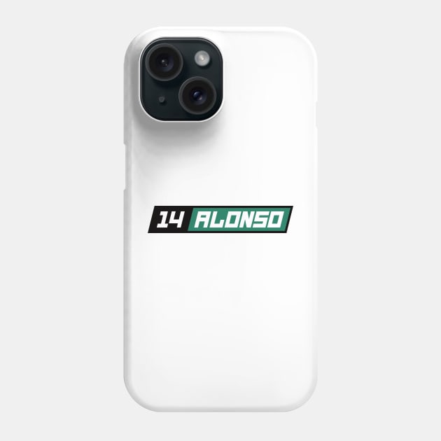 Fernando Alonso 14 F1 Driver Phone Case by petrolhead