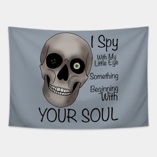 I Spy Skull Tapestry