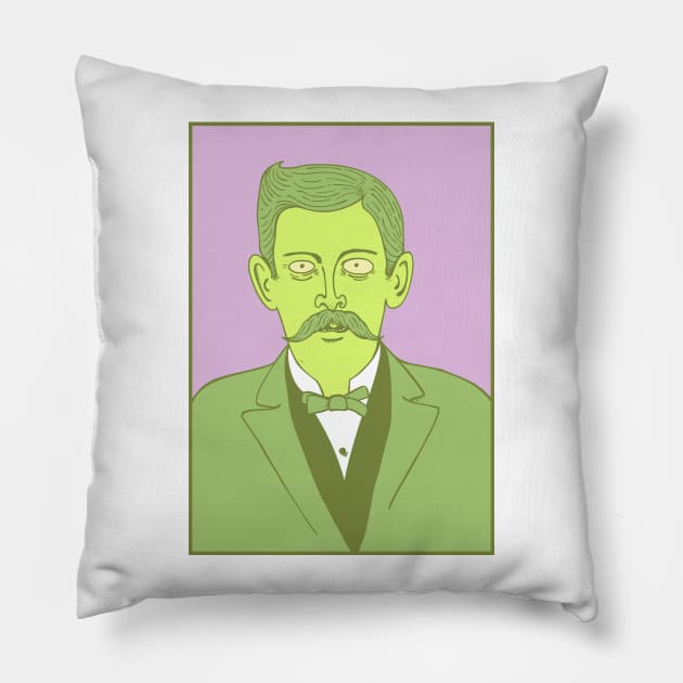 DOC HOLLIDAY Pillow by TheCosmicTradingPost