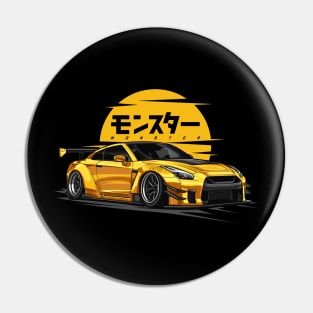 JDM Monster GTR R-35 (Gold) Pin